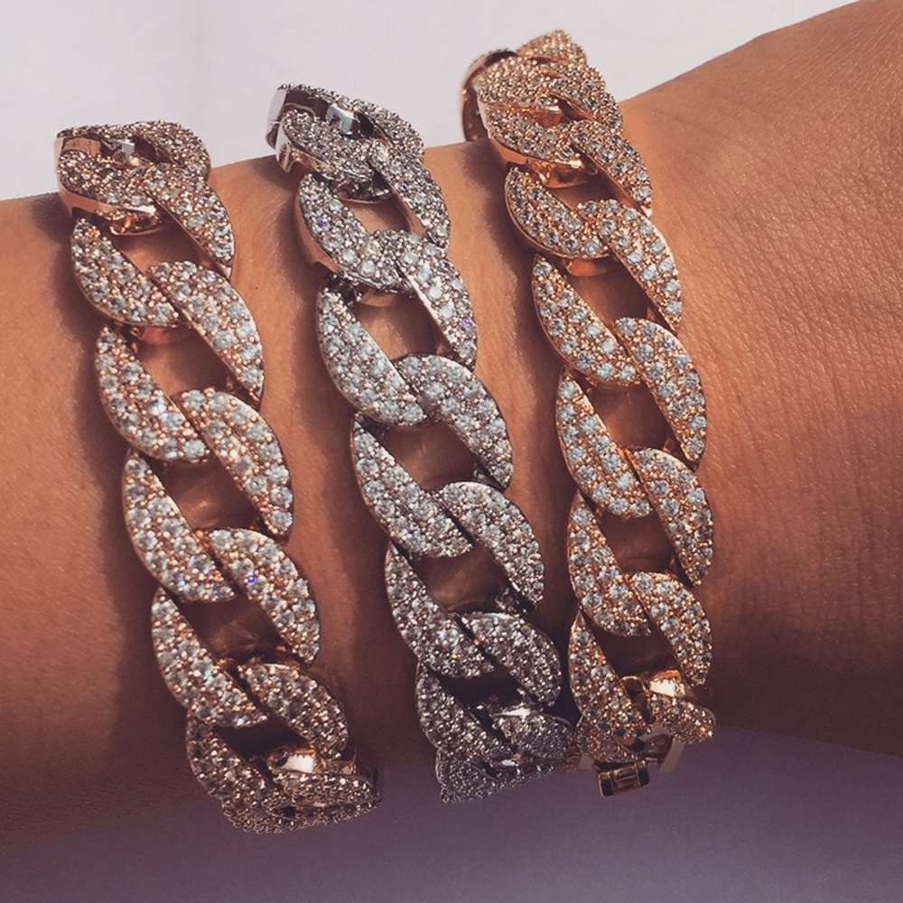 VIDA BRACELET || CZ CUBAN CHAIN LINK BRACELET